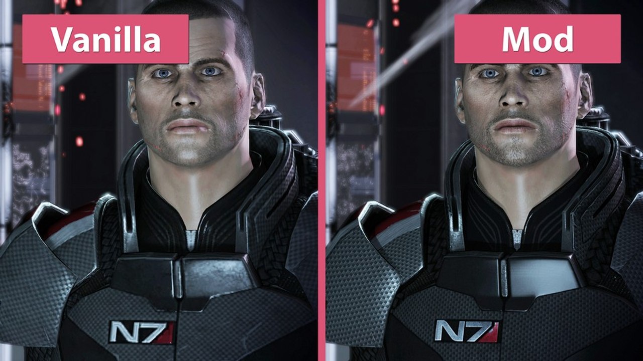Mass Effect 2 - ALOT Textur-Mod im Vergleich zum Original