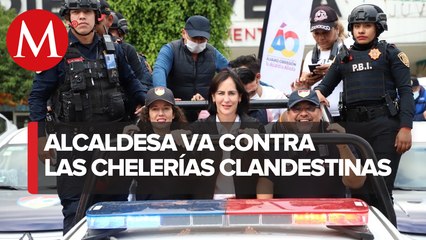 Realizan operativo contra 'chelerías' como parte de estrategia 'Blindar Álvaro Obregón'