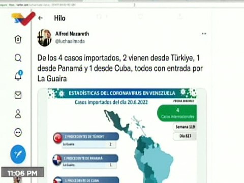 COVID-19 | Venezuela registró 63 casos comunitarios, 4 importados y 517.795 pacientes recuperados