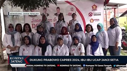 Dukung Prabowo Capres 2024, Ibu - ibu di Semarang Ucap Janji Setia