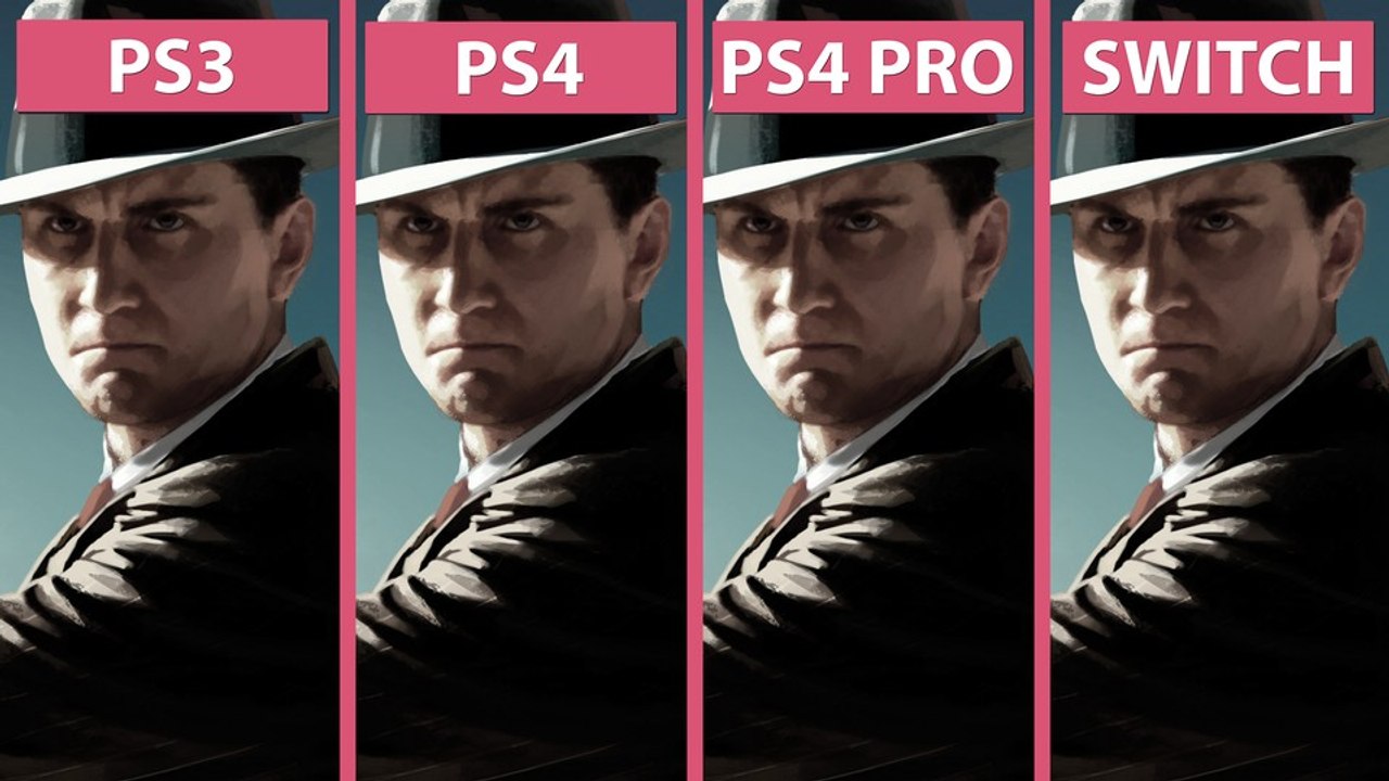 L.A. Noire - Grafikvergleich von PS3, PS4, PS4 Pro im 4K-Modus und Nintendo Switch