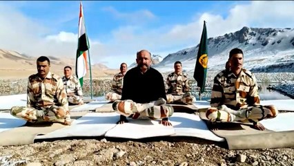 8th International Yoga Day: ITBP perform yoga in sub-zero temperatures | ABP News