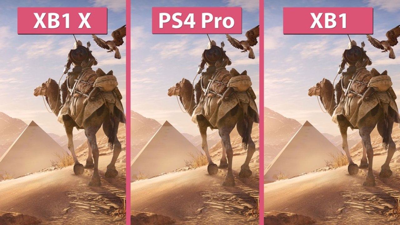 Assassin's Creed: Origins - Xbox One X gegen Xbox One und PS4 Pro im Grafikvergleich