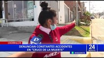 Chorrillos: Vecinos denuncian constantes accidentes de tránsito en peligrosa intersección