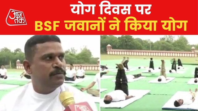 Jammu: BSF Jawans performs yoga at international Yoga day