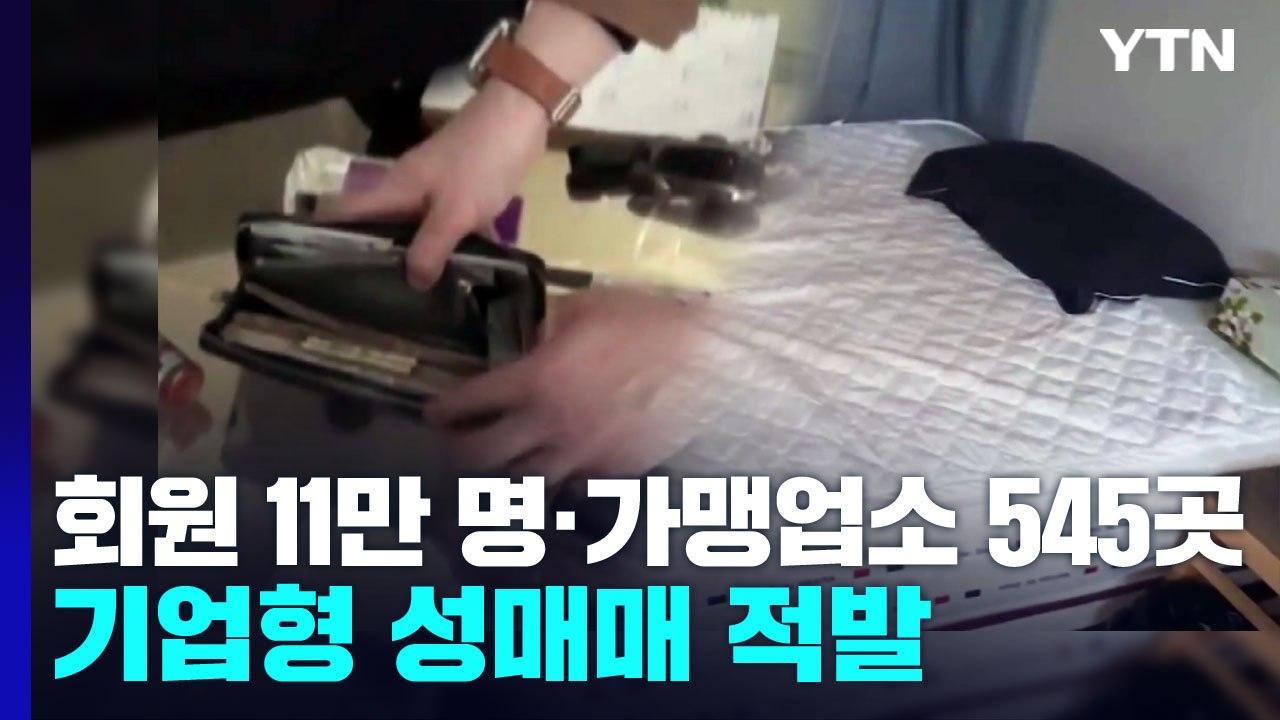 '회원 수 11만 명·가맹업소 545곳'...기업형 성매매 조직 적발 / YTN