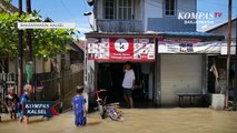 Banjir Rob Kembali Landa Banjarmasin, Pedagang Merugi Karena Terpaksa Tutup