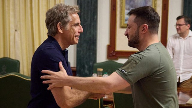 «Vous êtes mon héros», dit l’acteur Ben Stiller au président ukrainien à Kiev