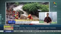 China: Casi 300 mil personas han sido reubicadas tras intensas lluvias