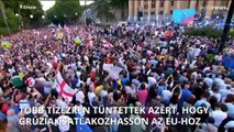 Sok tízezres tömeg tüntetett Grúziában az ország EU-s tagjelöltségéért