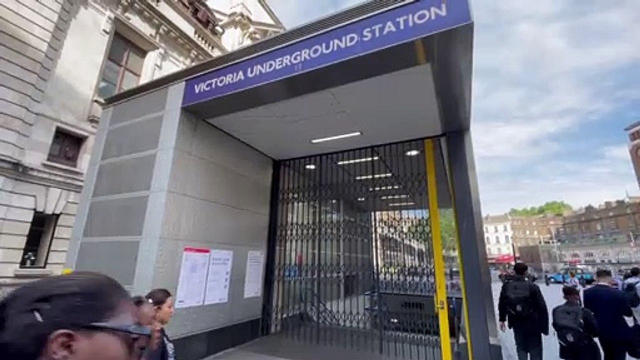 Commuters pile on to buses at Victoria as the station closes for the 24 hour tube strike