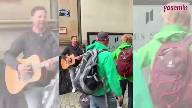 Hülya Avşar Almanya sokaklarında 'Mavi Mavi' şarkısını söyleyip dans etti