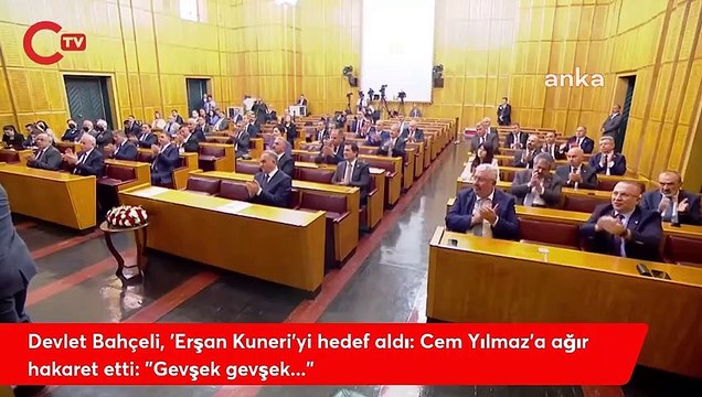 Devlet Bahçeli, 'Erşan Kuneri'yi hedef aldı Cem Yılmaz'a ağır hakaret etti Gevşek gevşek...