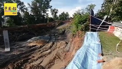 ◤今日马六甲头条◢施工地土崩．担心屋结构 500居民  住不安心