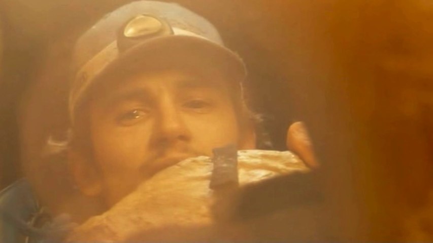 127 Hours (2010 film) James Franco as Aron Ralston - illusion of his future son scene