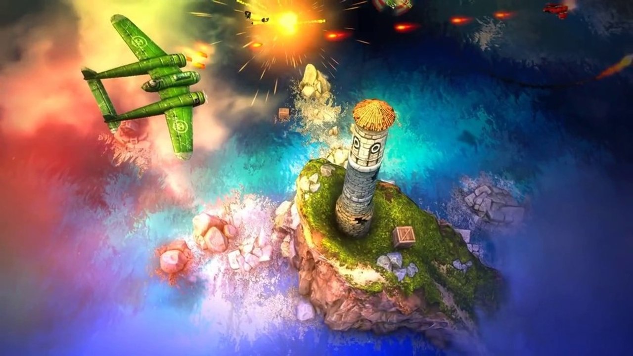 Sky force anniversary - gameplay-trailer zum sidescroll-shooter