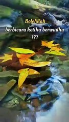 Bolehkah berbicara saat wudhu