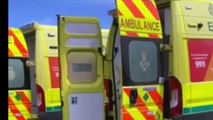 Ambulances waiting outside the Northern General Hospital