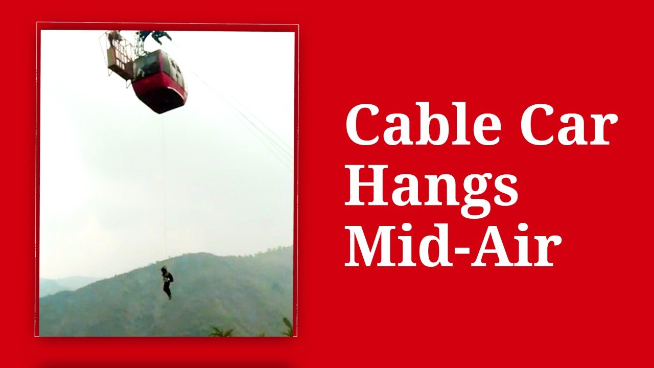 Cable Car Hangs Mid-Air