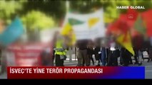 Terör örgütü PKK/YPG yandaşlarından, İsveç'te bir gösteri daha