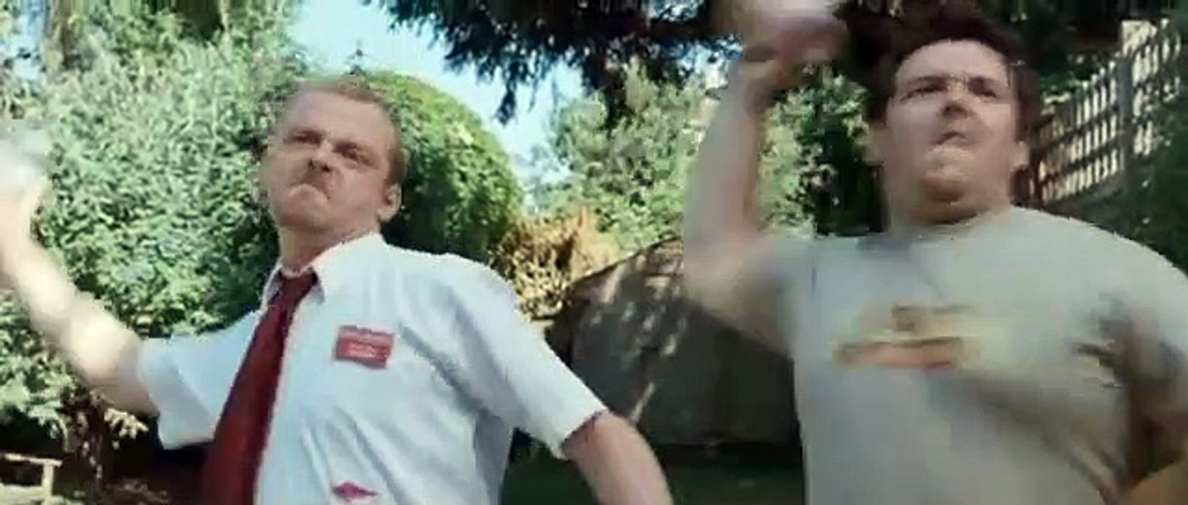 Shaun Of The Dead - Record Throwing on zombies Scene - cornetto zombie movie