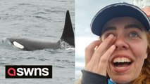 Wildlife photographer breaks down in tears after spotting killer whales after FOUR days of searching