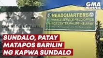 Sundalo, patay matapos barilin ng kapwa sundalo | GMA News Feed