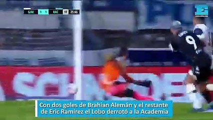 Con dos goles de Brahian Alemán y el restante  de Eric Ramírez el Lobo derrotó a la Academia