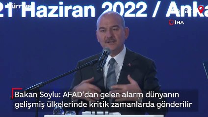 Bakan Soylu: AFAD’dan gelen alarm dünyanın gelişmiş ülkelerinde kritik zamanlarda gönderilir