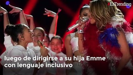 "Elle está muy ocupade": Jennifer Lopez presentó a su hija Emme en un concierto con lenguaje inclusivo