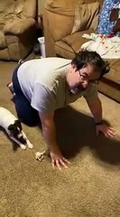 Princess and Paul doing planks