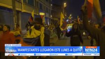 Indígenas llegan a Quito en octavo día de protesta por combustibles