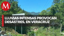 En Veracruz, lluvias provocan derrumbes y socavones carreteros en sierra de Zongolica