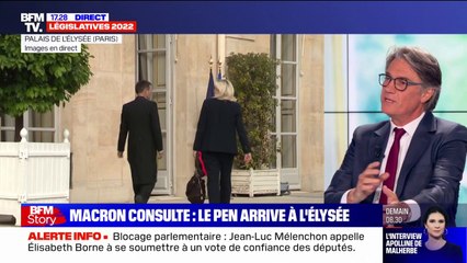 Marine Le Pen arrive à l’Élysée pour rencontrer Emmanuel Macron