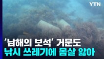 낚싯줄에 감긴 멸종위기 산호...쓰레기에 몸살 앓는 거문도 / YTN