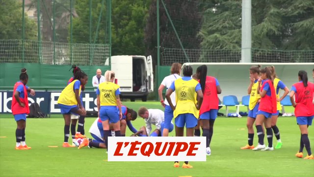 Blessée, Grace Geyoro quitte l'entraînement - Foot - Euro - Bleues