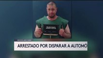 Arrestado por disparar a automóviles