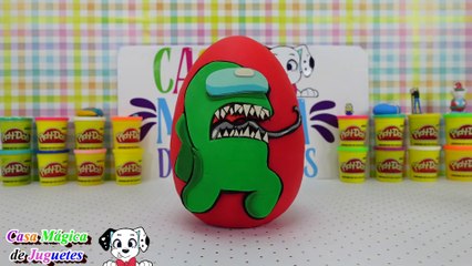 Huevo Gigante Sorpresa de Un Impostor de Among Us Hecho de Plastilina Playdoh