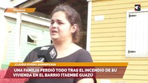 Una familia perdió todo tras el incendio de su vivienda en el barrio Itaembé Guazú