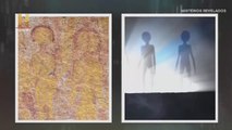 MISTÉRIOS REVELADOS :  PINTURAS DE ALIENS - 7 ÓVNIS SOBRE O SOL