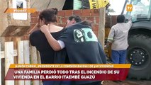 Una familia perdió todo tras el incendio de su vivienda en el barrio Itaembé Guazú
