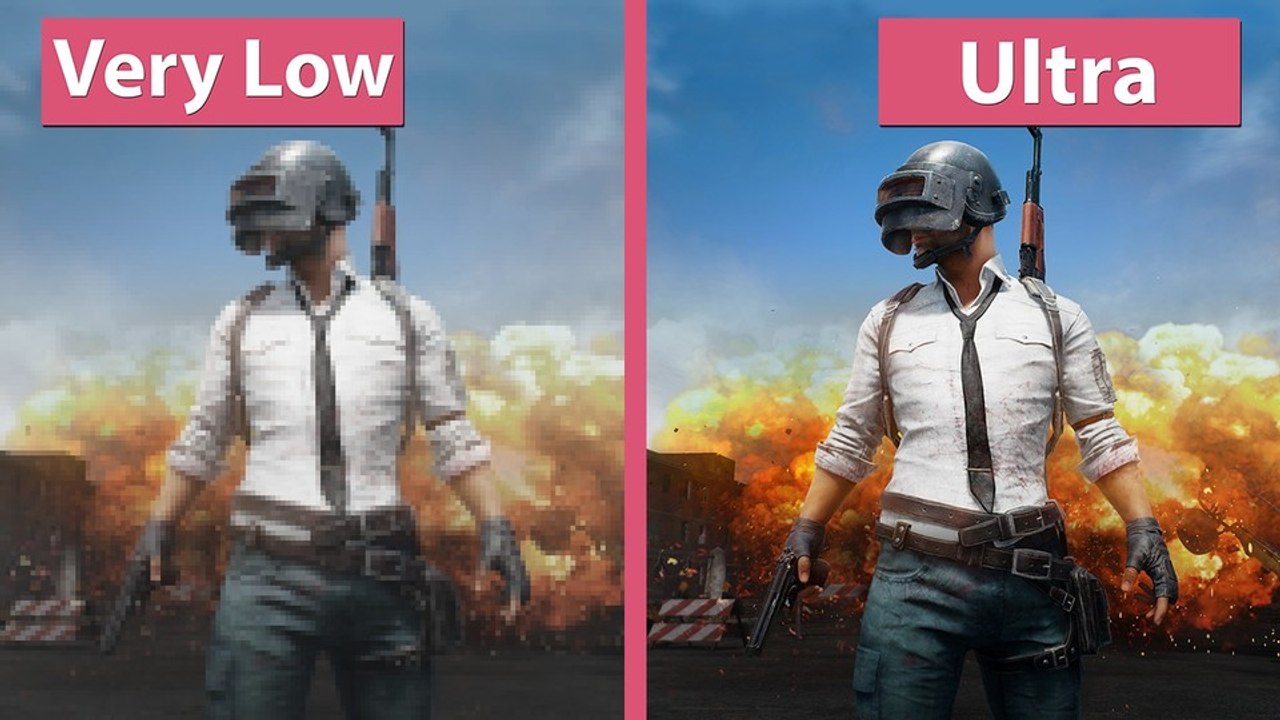 Playerunkown's Battlegrounds - Minimale und Ultra Grafik-Details im Vergleich