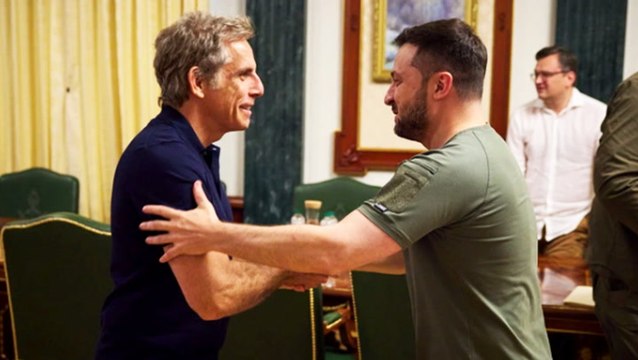 Ben Stiller Meets With Ukraine President Volodymyr Zelensky | THR News