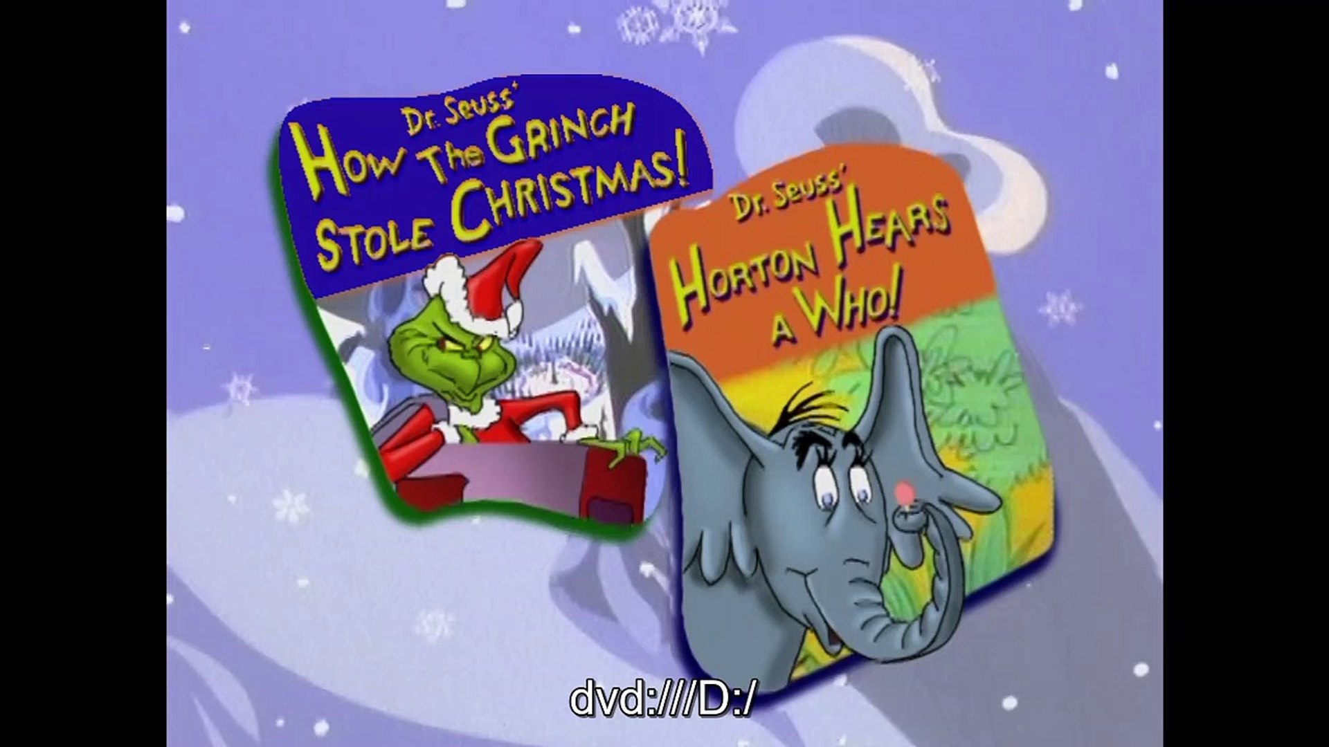 Opening/Closing to How The Grinch Stole Christmas 2000 DVD (Horton Hears A  Who? option) - video Dailymotion