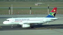 South African Airways A319-131 Take Off & Landing At Cape Town International Airport