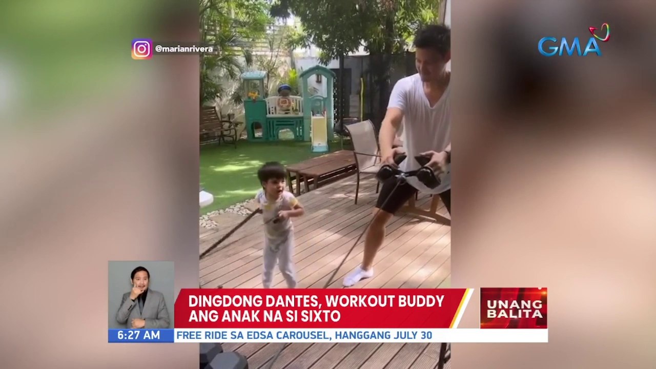 Dingdong Dantes, workout buddy ang anak na si Sixto | UB