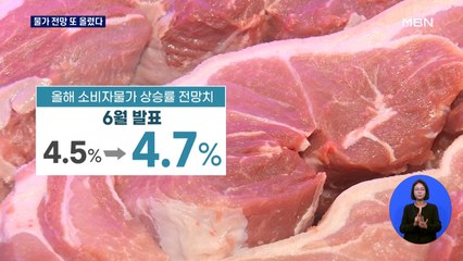 한은 한 달 만에 물가 전망 또 상향…"하반기 더 오를 듯"