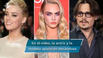 Circula video de infidelidad de Amber Heard con Cara Delevingne