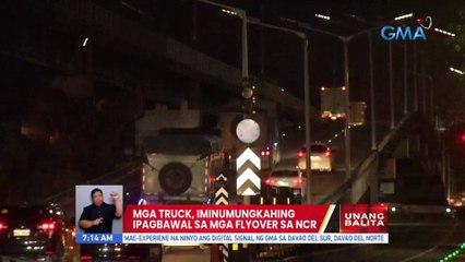 Mga truck, iminumungkahing ipagbawal sa mga flyover sa NCR | UB