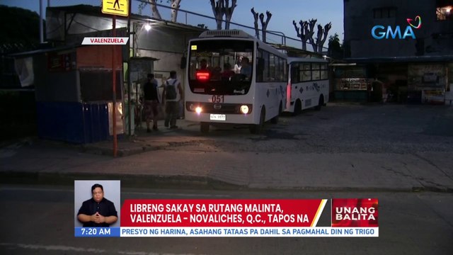 Libreng sakay sa rutang Malinta, Valenzuela - Novaliches, QC., tapos na | UB